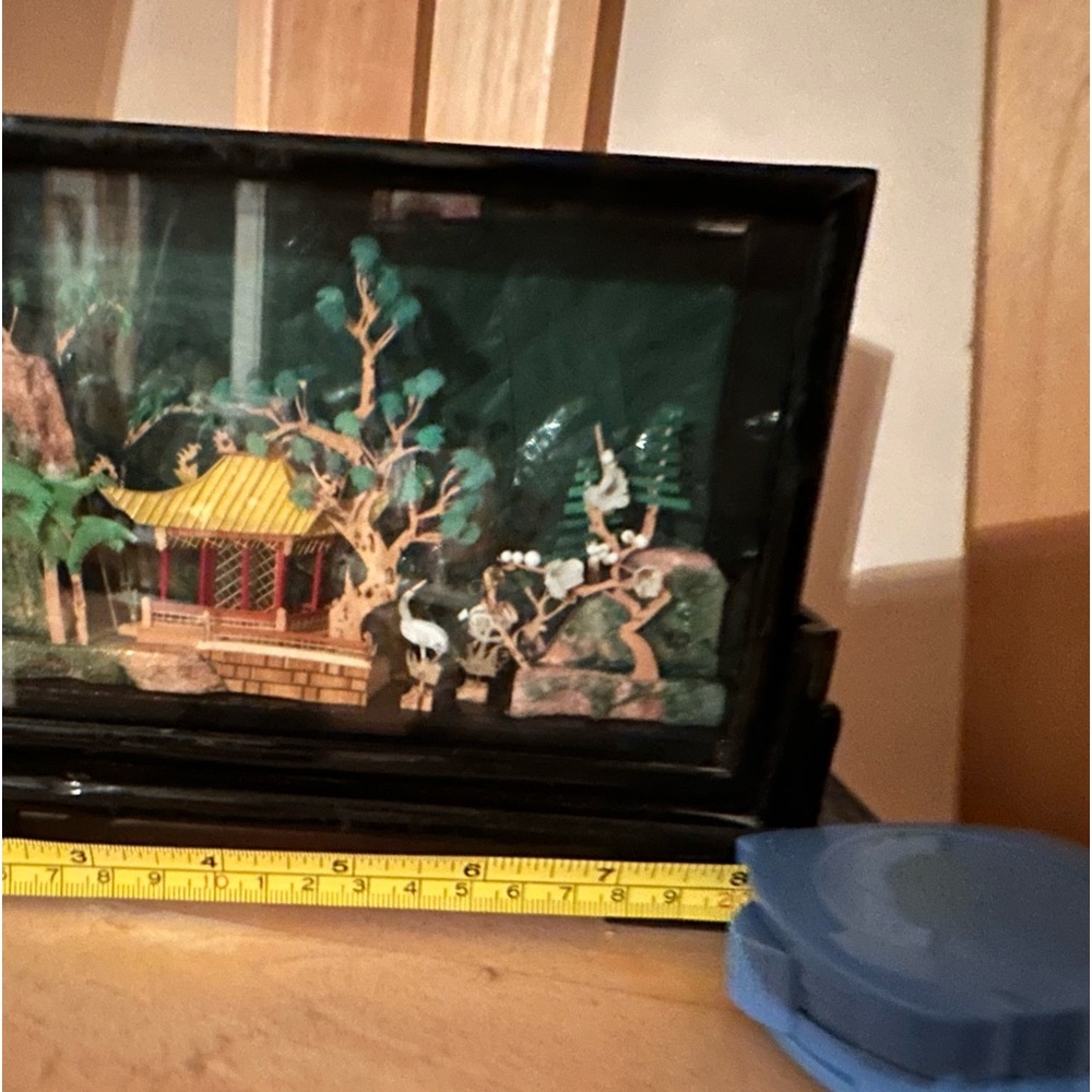 Vintage Chinese Cork Carving Art Diorama